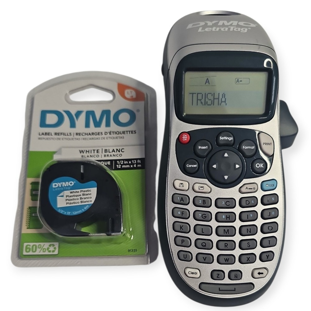 Dymo Letratag LT-100H Handheld‎ Label Maker w White Label Refill